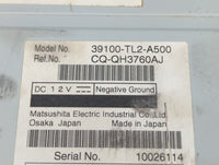 2009-2010 Acura Tsx Radio AM FM Cd Player Receiver Replacement P/N:39100-TL2-A500 Fits Fits 2009 2010 OEM Used Auto Parts - 