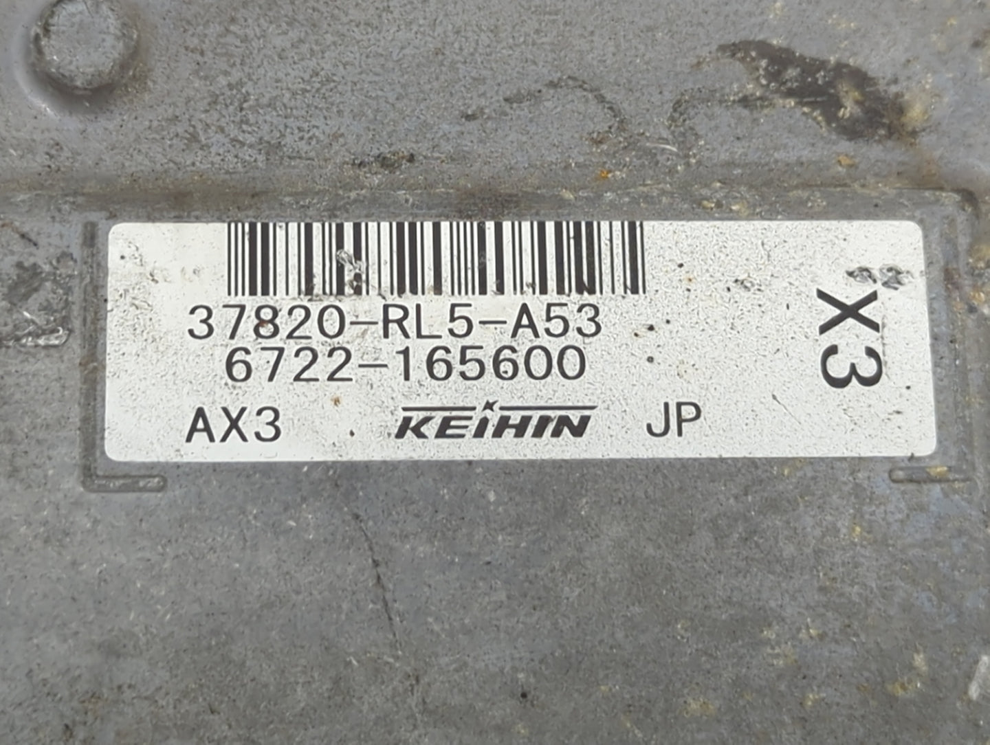 2009-2014 Acura Tsx PCM Engine Control Computer ECU ECM PCU OEM P/N:37820-RL5-A53 6722-165600 Fits OEM Used Auto Parts - Oem