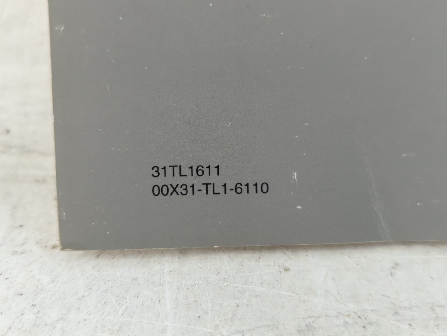 2010 Acura Tsx Owners Manual Book Guide P/N:00X31-TL1-6110 31TL1611 OEM Used Auto Parts - Oemusedautoparts1.com
