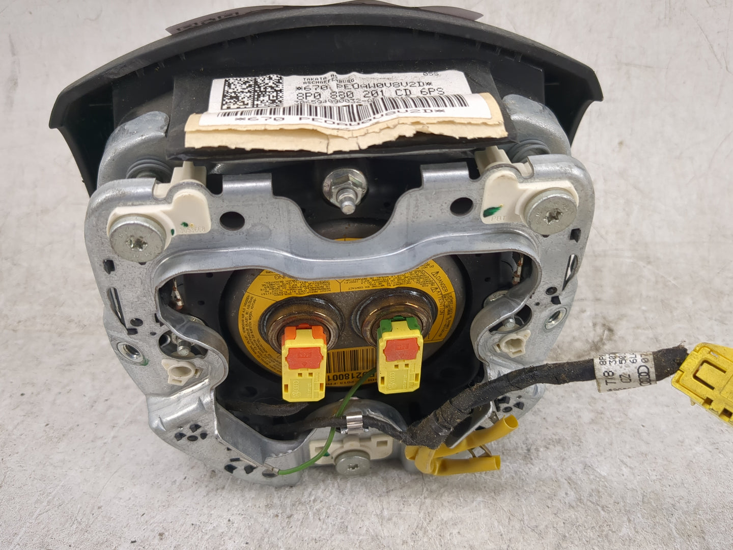 2009-2012 Audi A3 Air Bag Driver Left Steering Wheel Mounted Black - Oemusedautoparts1.com