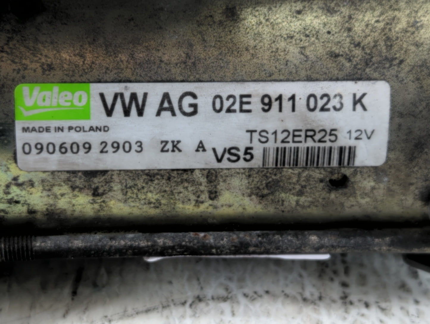 2006-2013 Audi A3 Car Starter Motor Solenoid OEM P/N:02E 911 023 K Fits OEM Used Auto Parts - Oemusedautoparts1.com