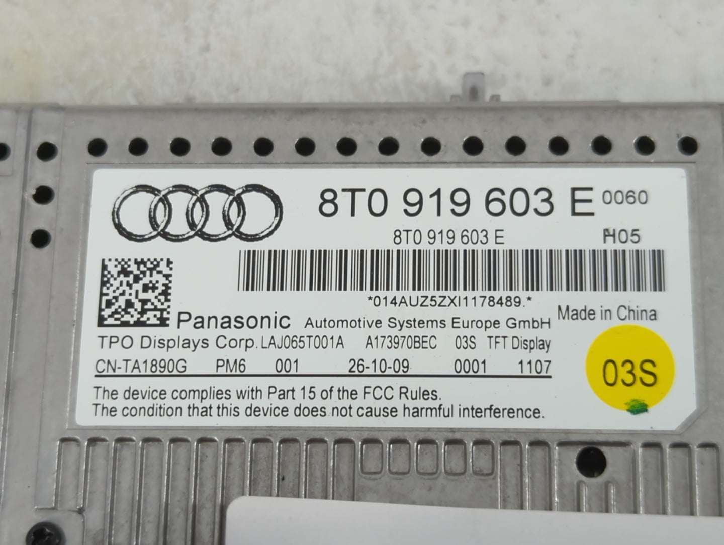 2013-2016 Audi A4 Information Display Screen - Oemusedautoparts1.com