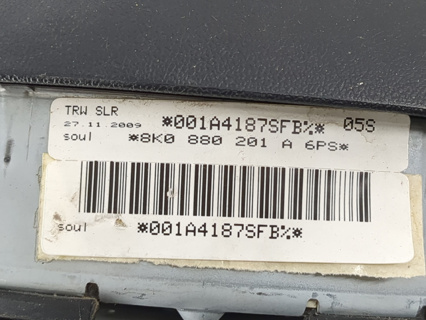 2009-2012 Audi A4 Air Bag Driver Left Steering Wheel Mounted P/N:8K0 880 201 A Fits Fits 2009 2010 2011 2012 OEM Used Auto P