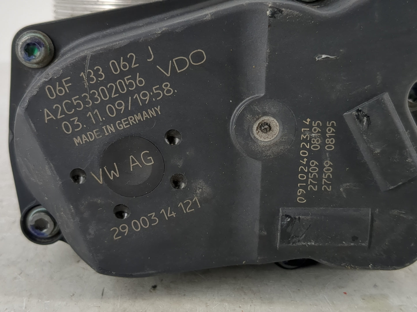 2005-2016 Audi A4 Throttle Body P/N:06F 133 062 T 06F 133 062 Q Fits OEM Used Auto Parts - Oemusedautoparts1.com