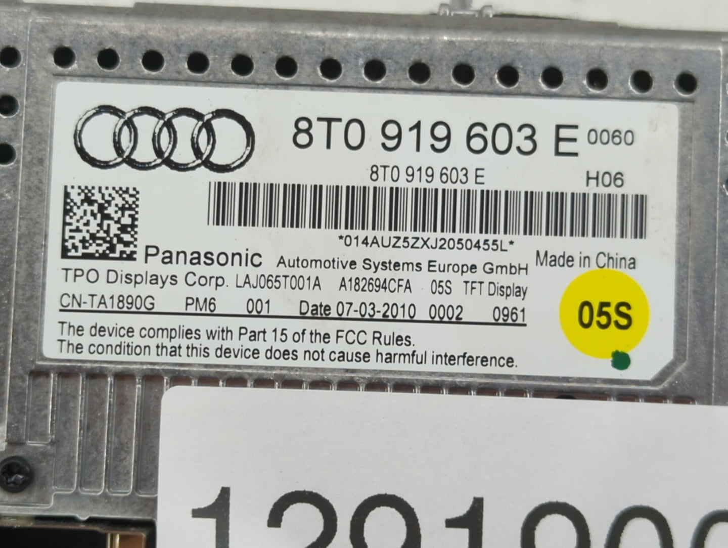 2013-2016 Audi A4 Information Display Screen 1291900 - Oemusedautoparts1.com