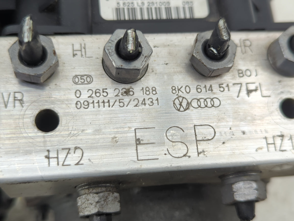 2009-2010 Audi A4 Anti-Lock Brake ABS Pump Module Actuator OEM P/N:0 265 236 188 8K061451 Fits Fits 2009 2010 OEM Used Auto 
