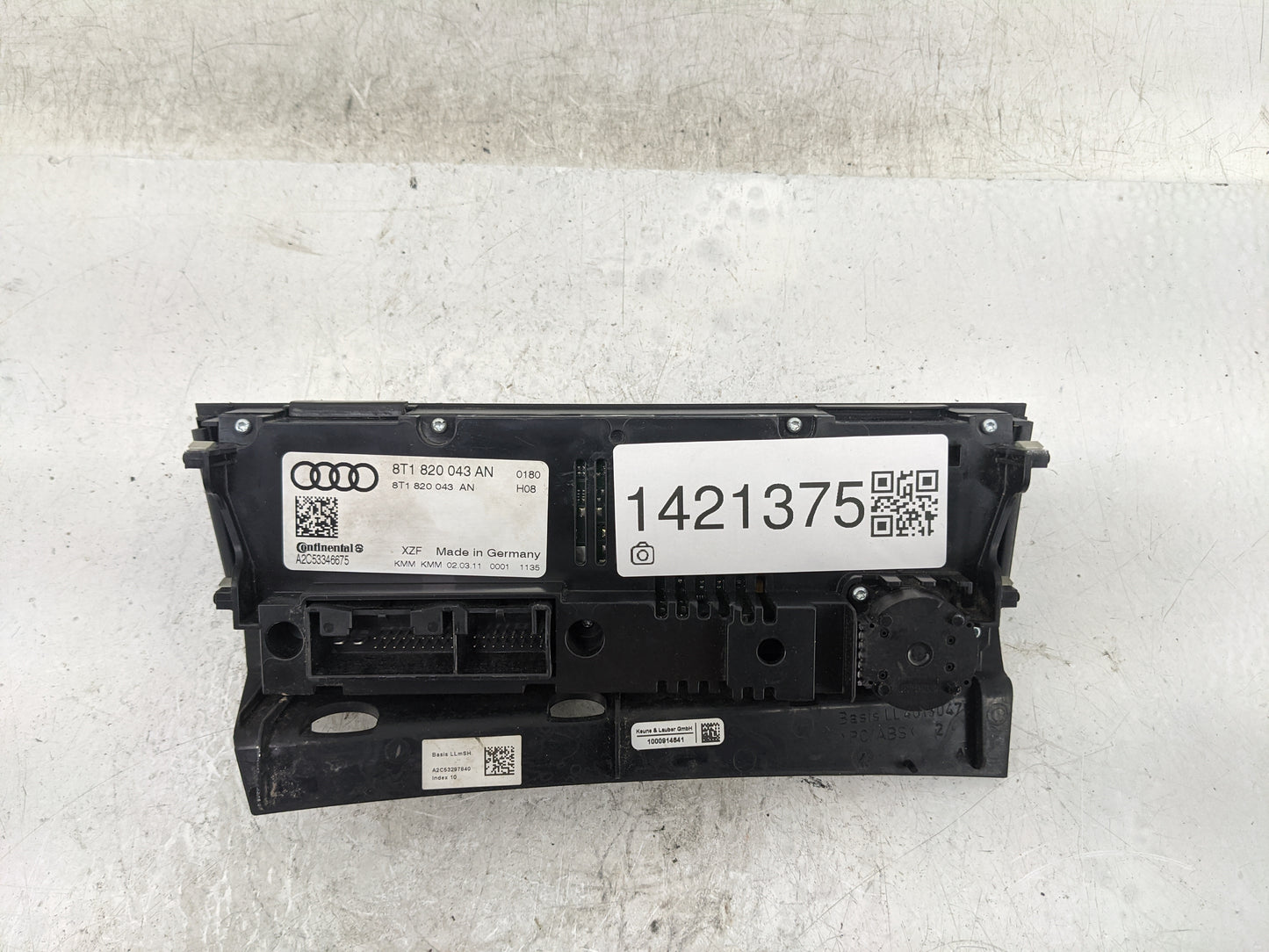 2009-2012 Audi A4 Climate Control Module Temperature AC/Heater Replacement P/N:8T1820043AN A2C53346675 Fits OEM Used Auto Pa