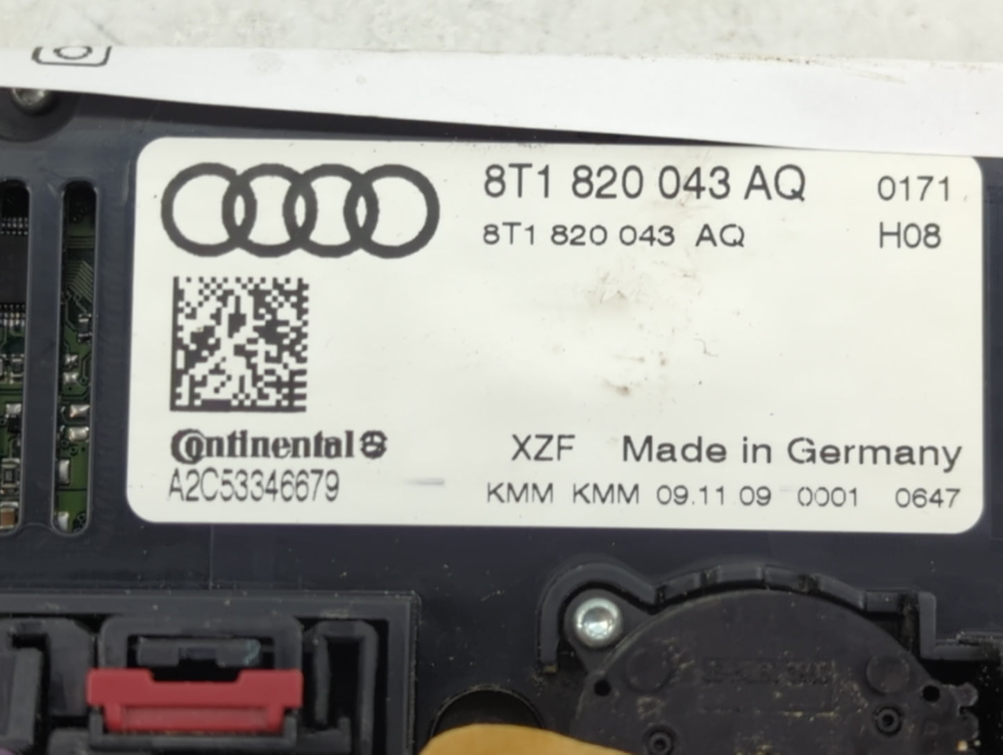 2009-2012 Audi A4 Climate Control Module Temperature AC/Heater Replacement P/N:8T1 820 043 AQ Fits Fits 2008 2009 2010 2011 