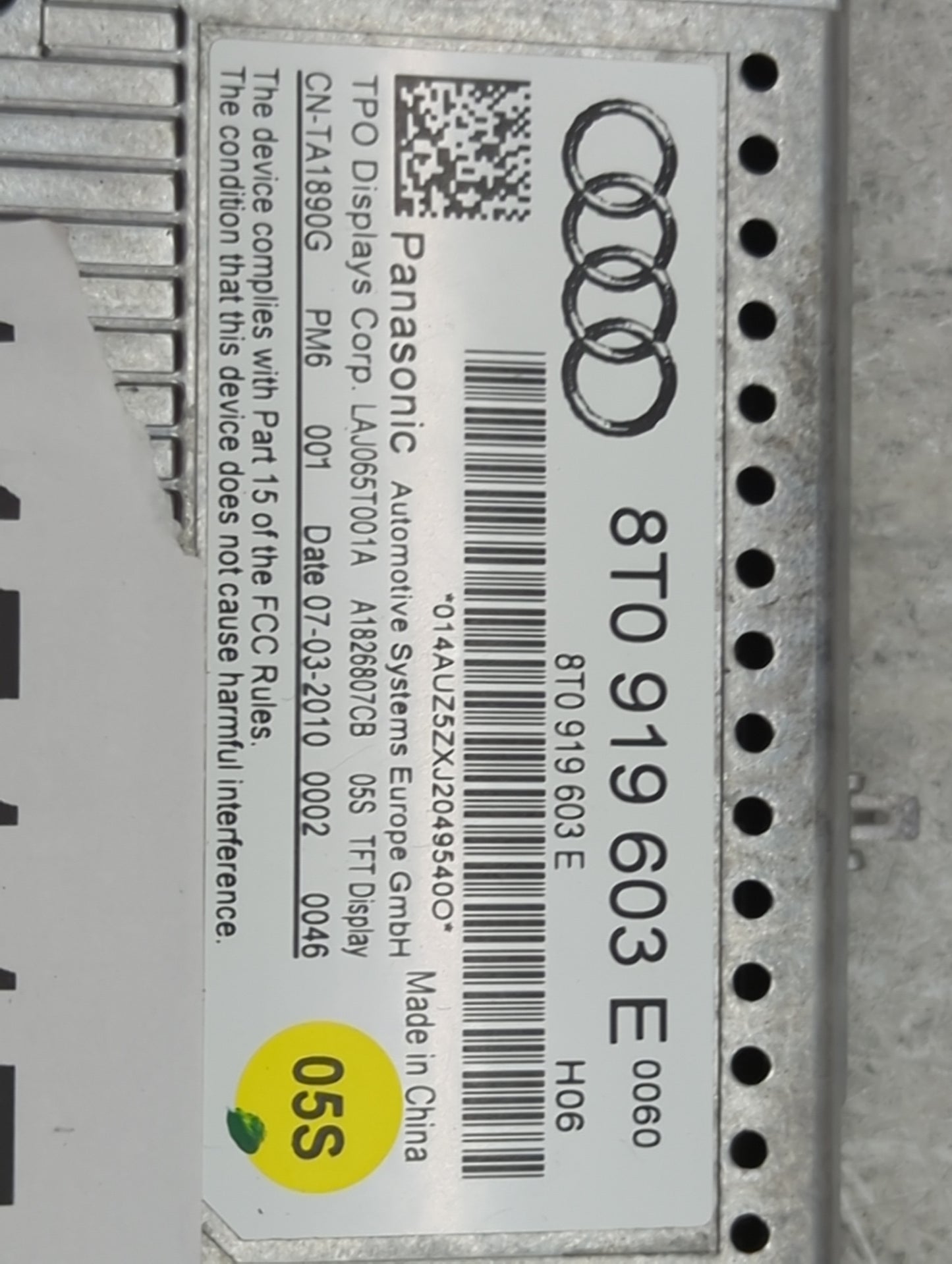 2009-2016 Audi A4 Information Display Screen - Oemusedautoparts1.com