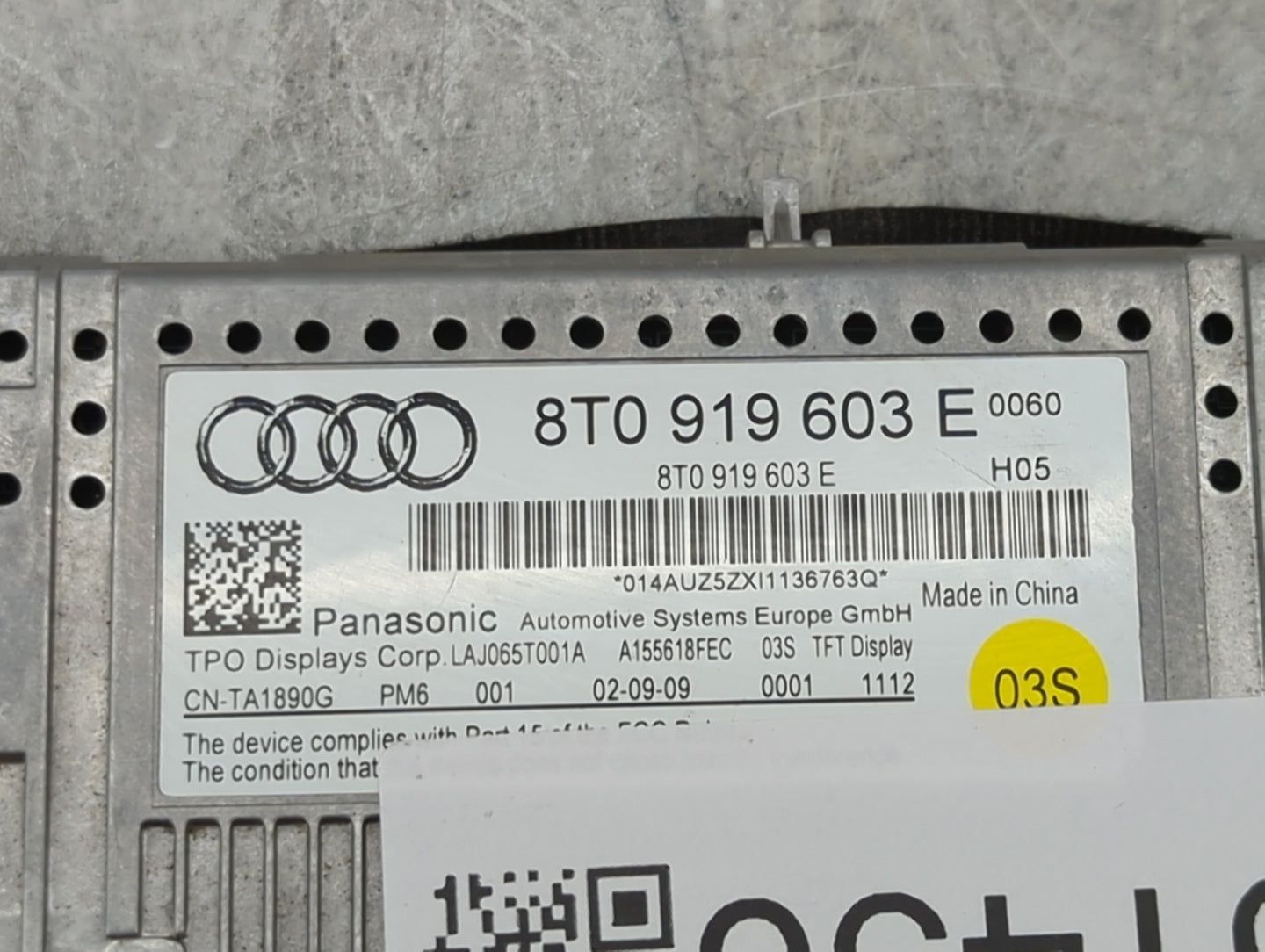 2009-2016 Audi A4 Information Display Screen - Oemusedautoparts1.com
