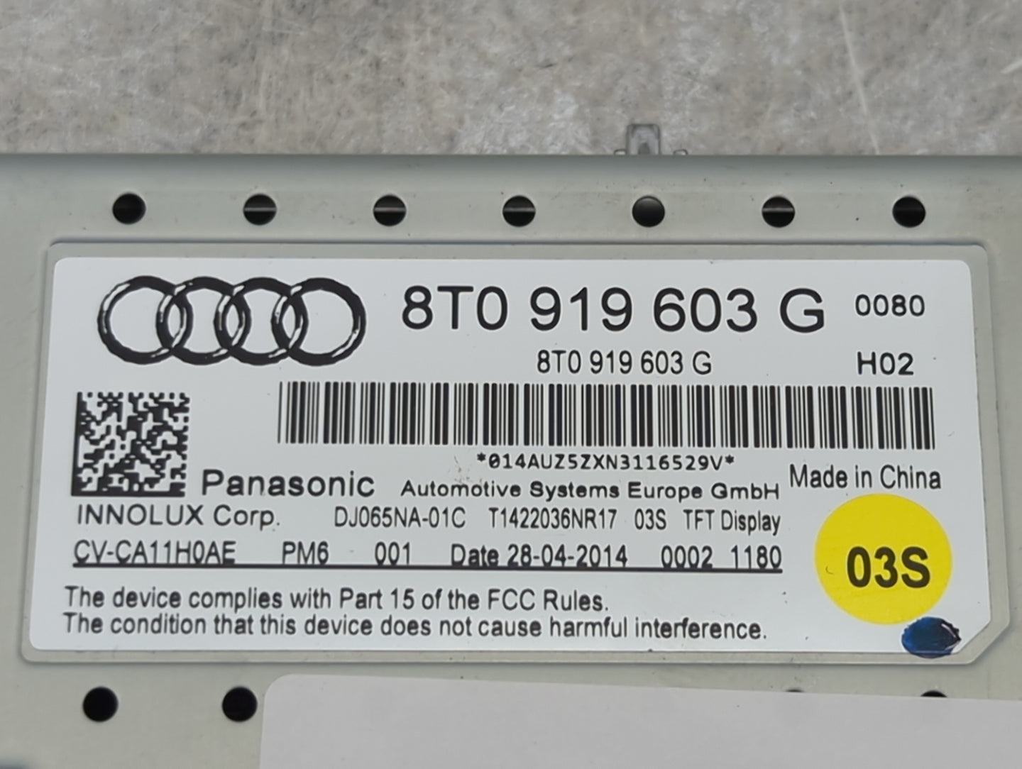 2009-2016 Audi A4 Information Display Screen - Oemusedautoparts1.com