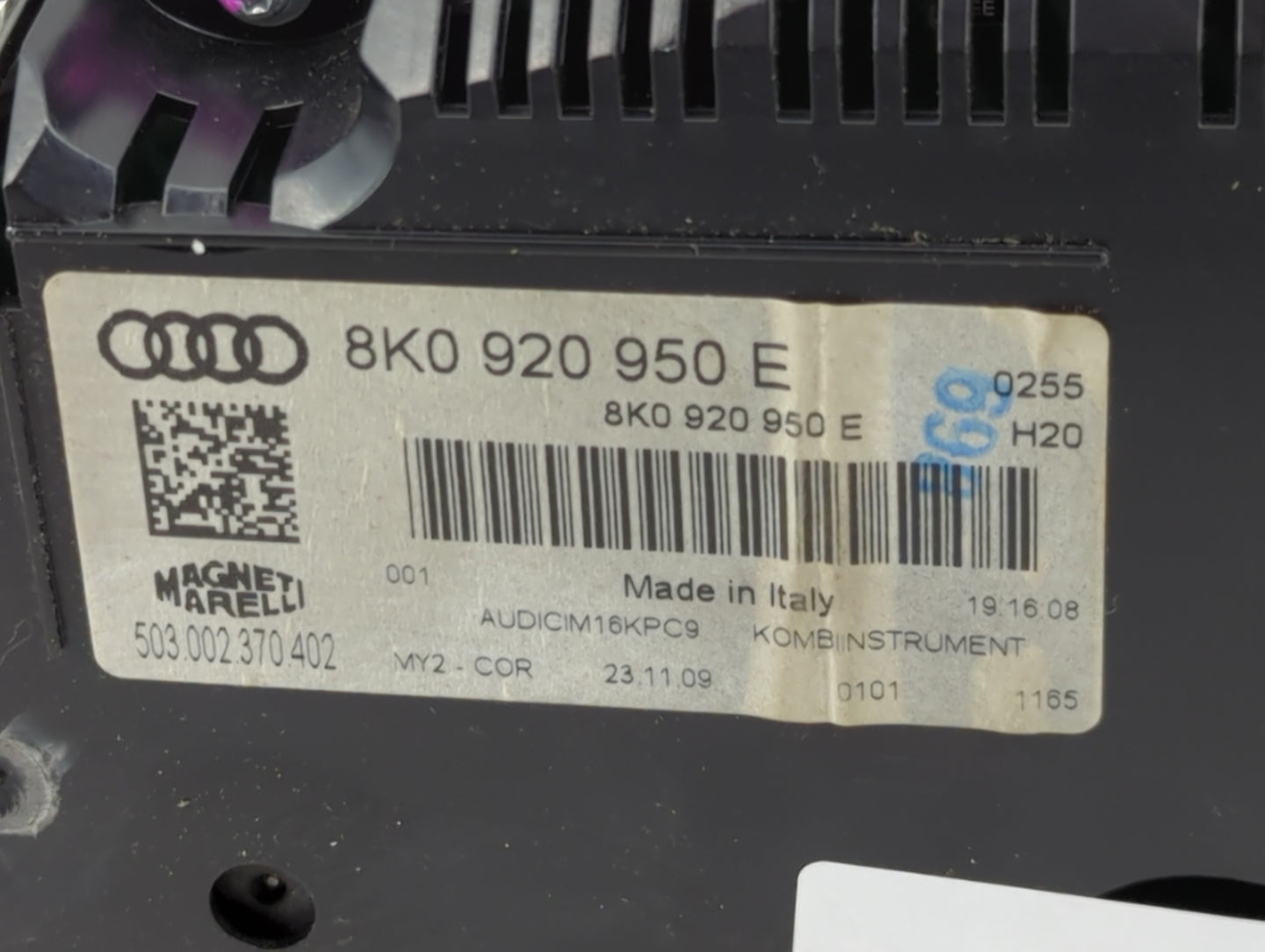 2010-2012 Audi A4 Instrument Cluster Speedometer Gauges P/N:503 002 370 402 8K0 920 950 E Miles: Fits Fits 2010 2011 2012 OE