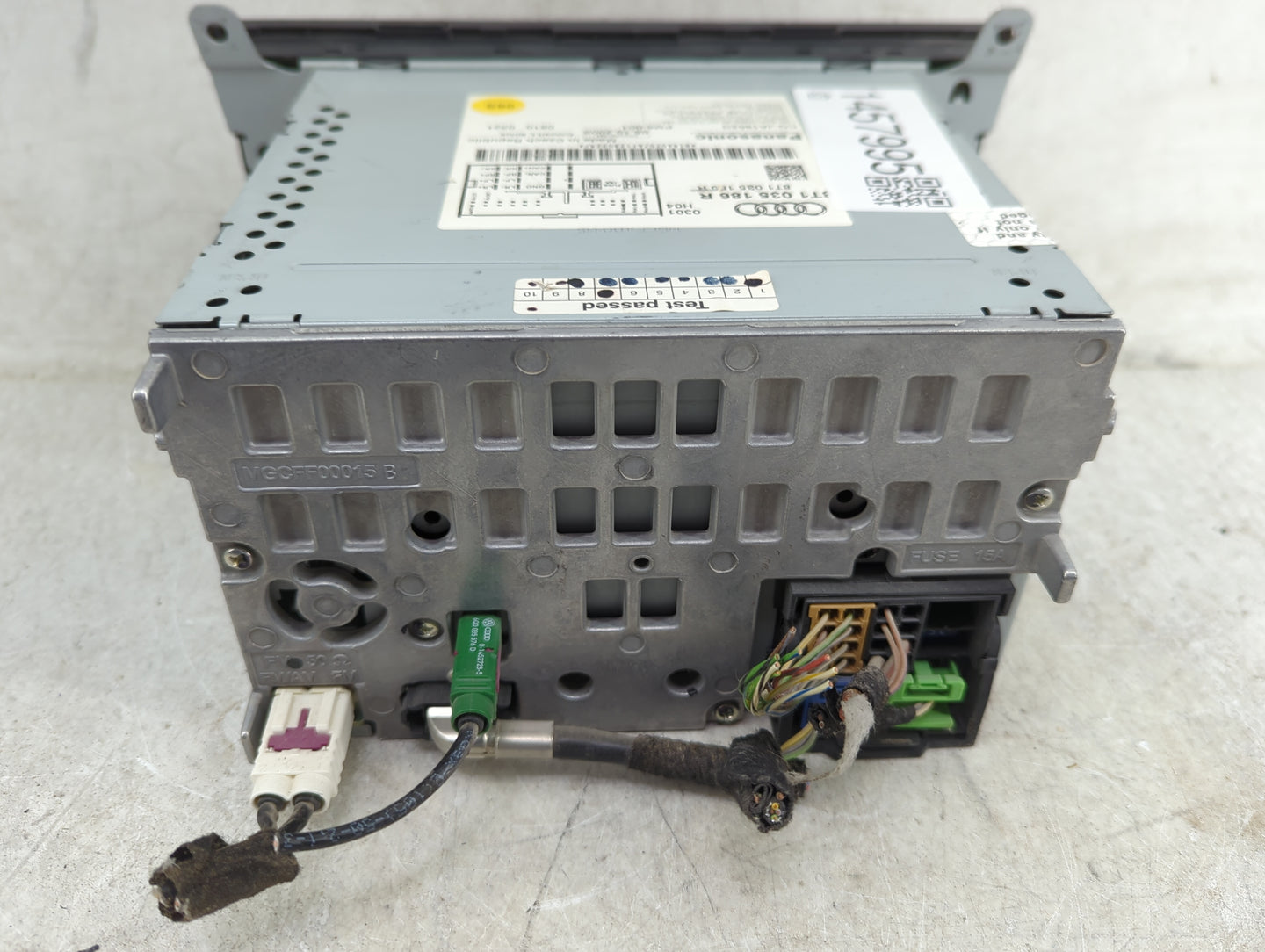 2010-2012 Audi A4 Radio AM FM Cd Player Receiver Replacement P/N:8T1035186R CQ-JA1962G Fits OEM Used Auto Parts - Oemusedaut