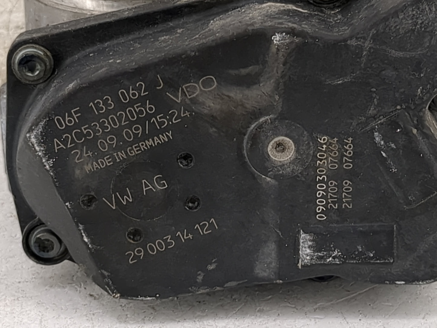 2005-2016 Audi A4 Throttle Body P/N:06F133062J A2C53302056 Fits OEM Used Auto Parts - Oemusedautoparts1.com