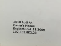 2010 Audi A4 Owners Manual Book Guide P/N:102.561.8K2.23 OEM Used Auto Parts - Oemusedautoparts1.com