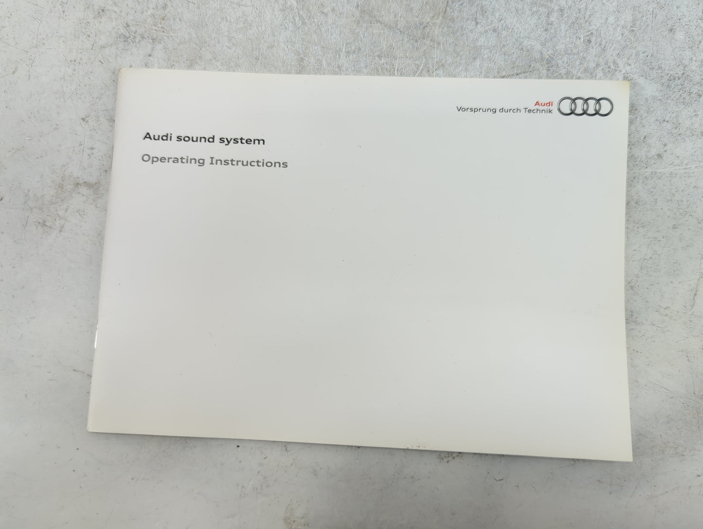 2010 Audi A4 Owners Manual Book Guide P/N:102.561.8K2.23 OEM Used Auto Parts - Oemusedautoparts1.com