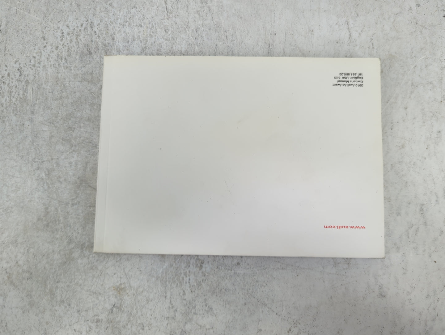 2010 Audi A4 Owners Manual Book Guide P/N:101.561.8K5.23 OEM Used Auto Parts - Oemusedautoparts1.com