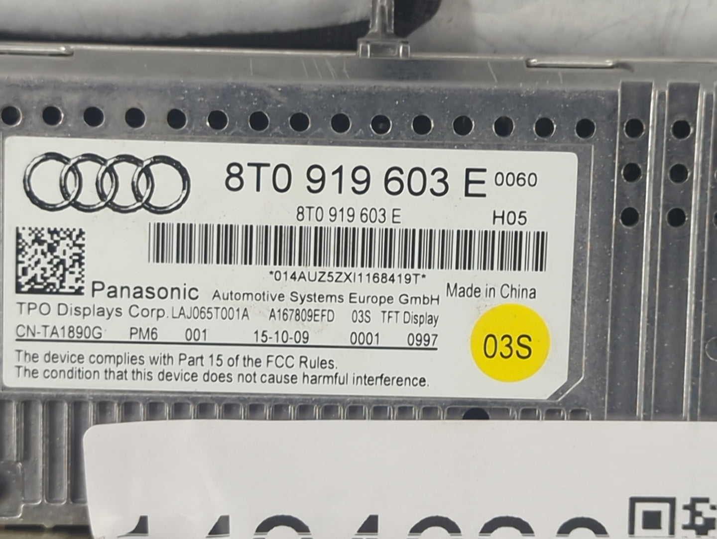 2009-2016 Audi A4 Information Display Screen 1494630 - Oemusedautoparts1.com