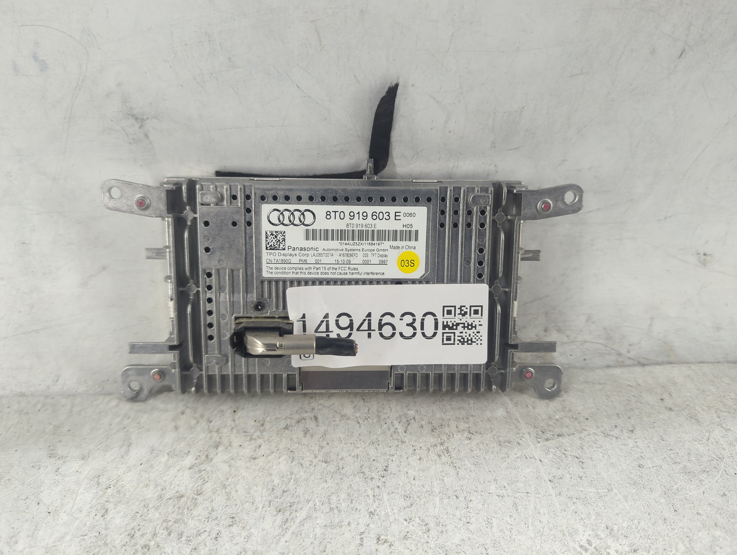 2009-2016 Audi A4 Information Display Screen 1494630 - Oemusedautoparts1.com