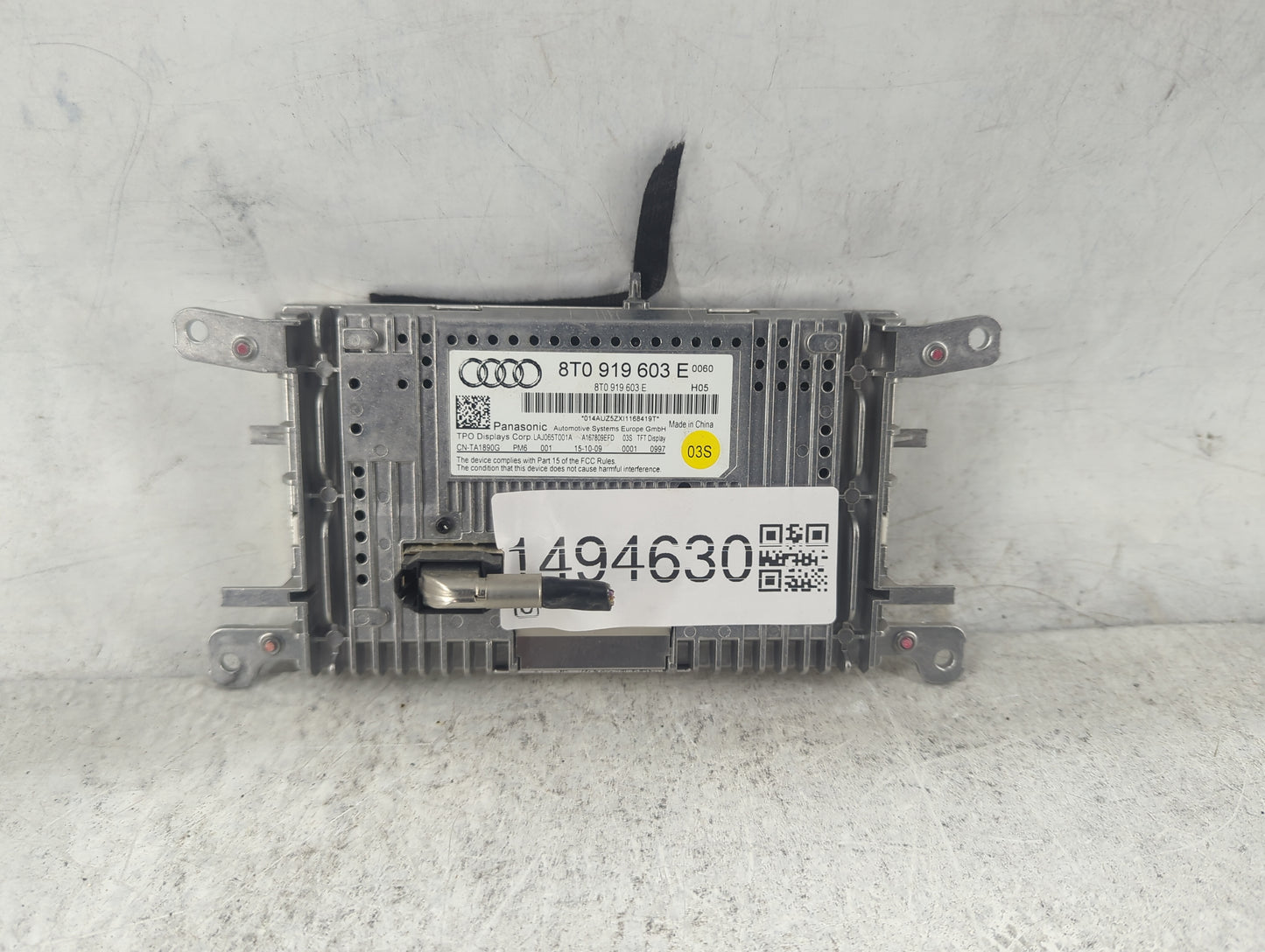 2009-2016 Audi A4 Information Display Screen 1494630 - Oemusedautoparts1.com