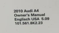 2010 Audi A4 Owners Manual Book Guide OEM Used Auto Parts - Oemusedautoparts1.com