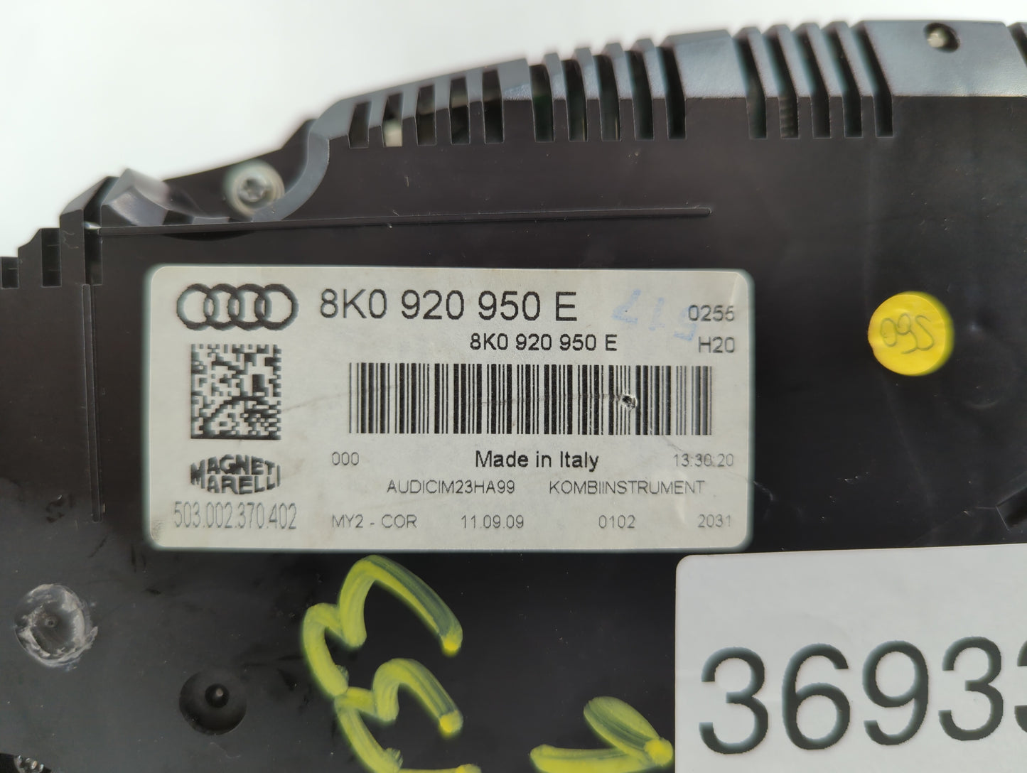 2010-2012 Audi A4 Instrument Cluster Speedometer Gauges P/N:8K0920950E 8K0 920 950 E, 8K0920950H Fits Fits 2010 2011 2012 OE