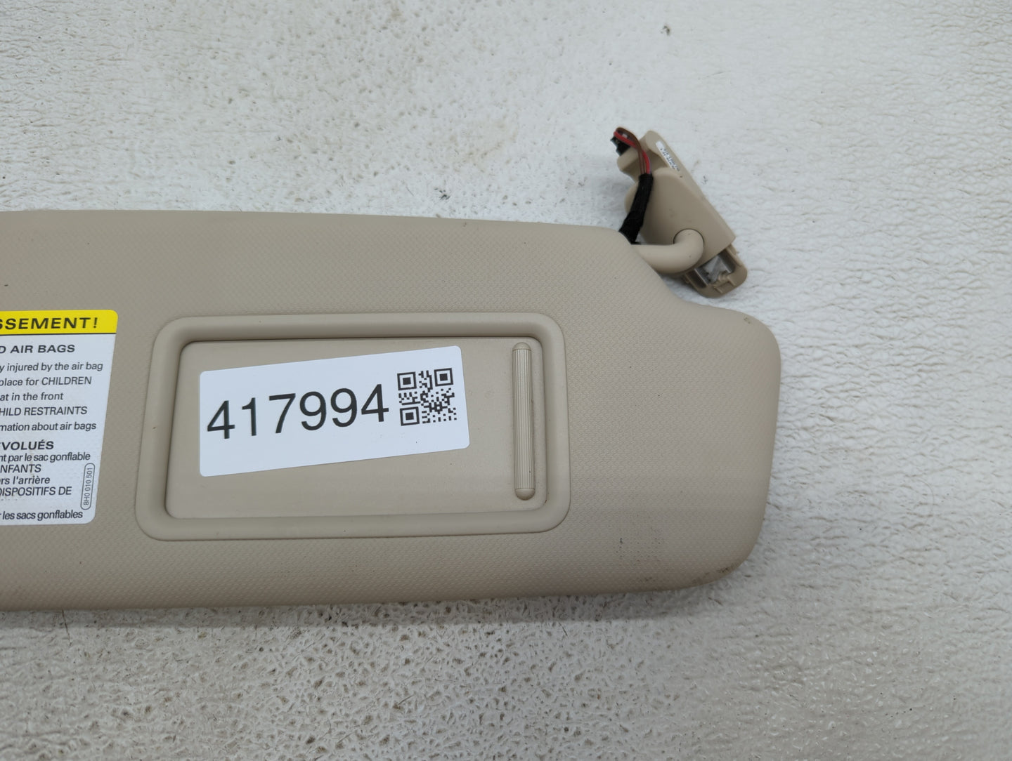 2009-2012 Audi A4 Sun Visor Shade Replacement Passenger Right Mirror Fits Fits 2009 2010 2011 2012 OEM Used Auto Parts - Oem