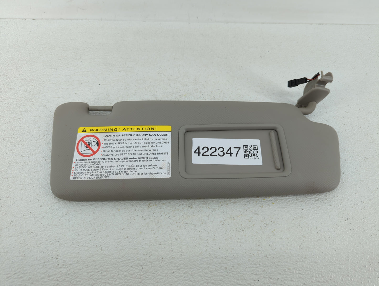 2009-2012 Audi A4 Sun Visor Shade Replacement Passenger Right Mirror Fits Fits 2009 2010 2011 2012 OEM Used Auto Parts - Oem