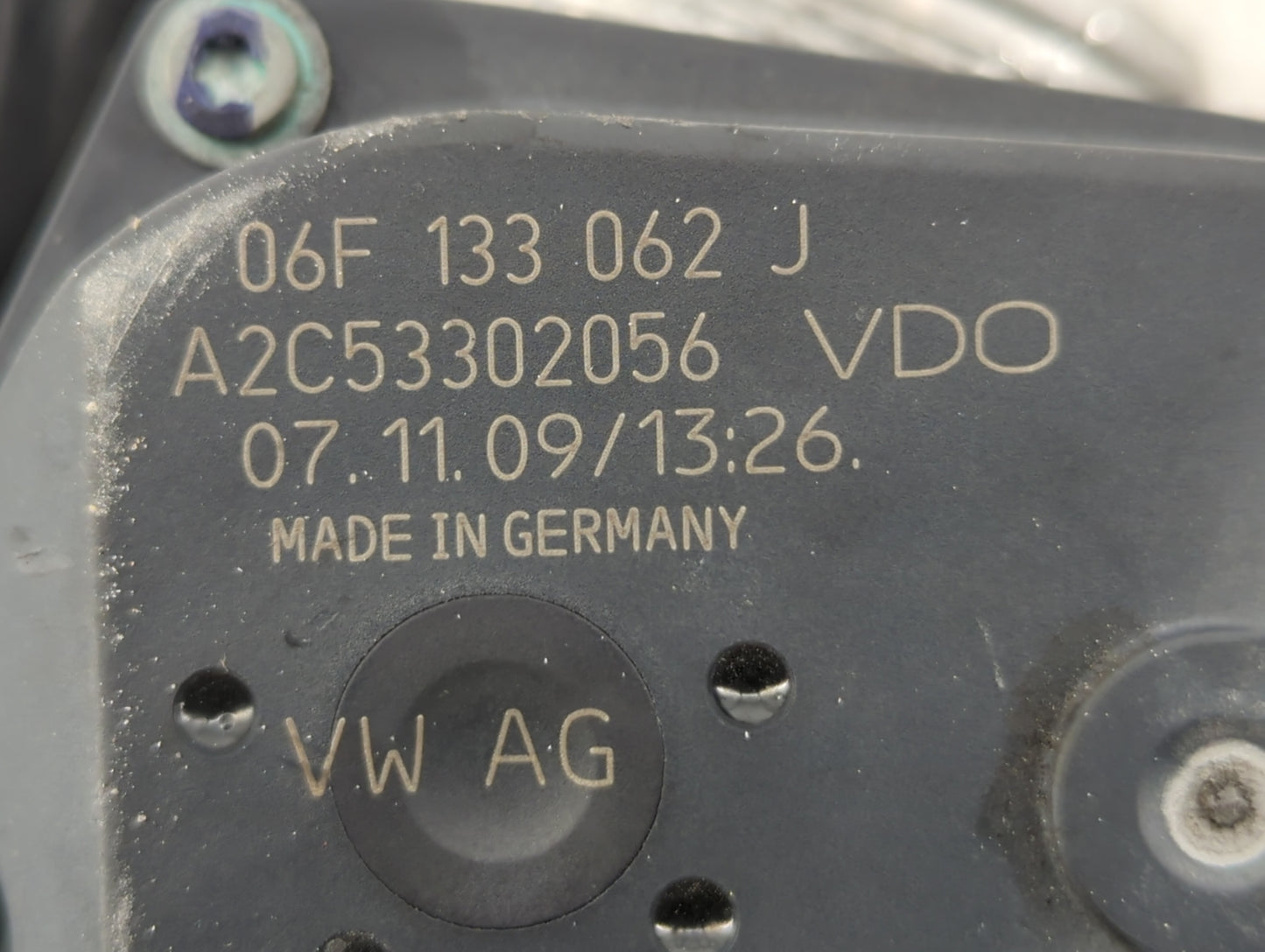 2005-2016 Audi A4 Throttle Body P/N:06F 133 062 J Fits OEM Used Auto Parts - Oemusedautoparts1.com