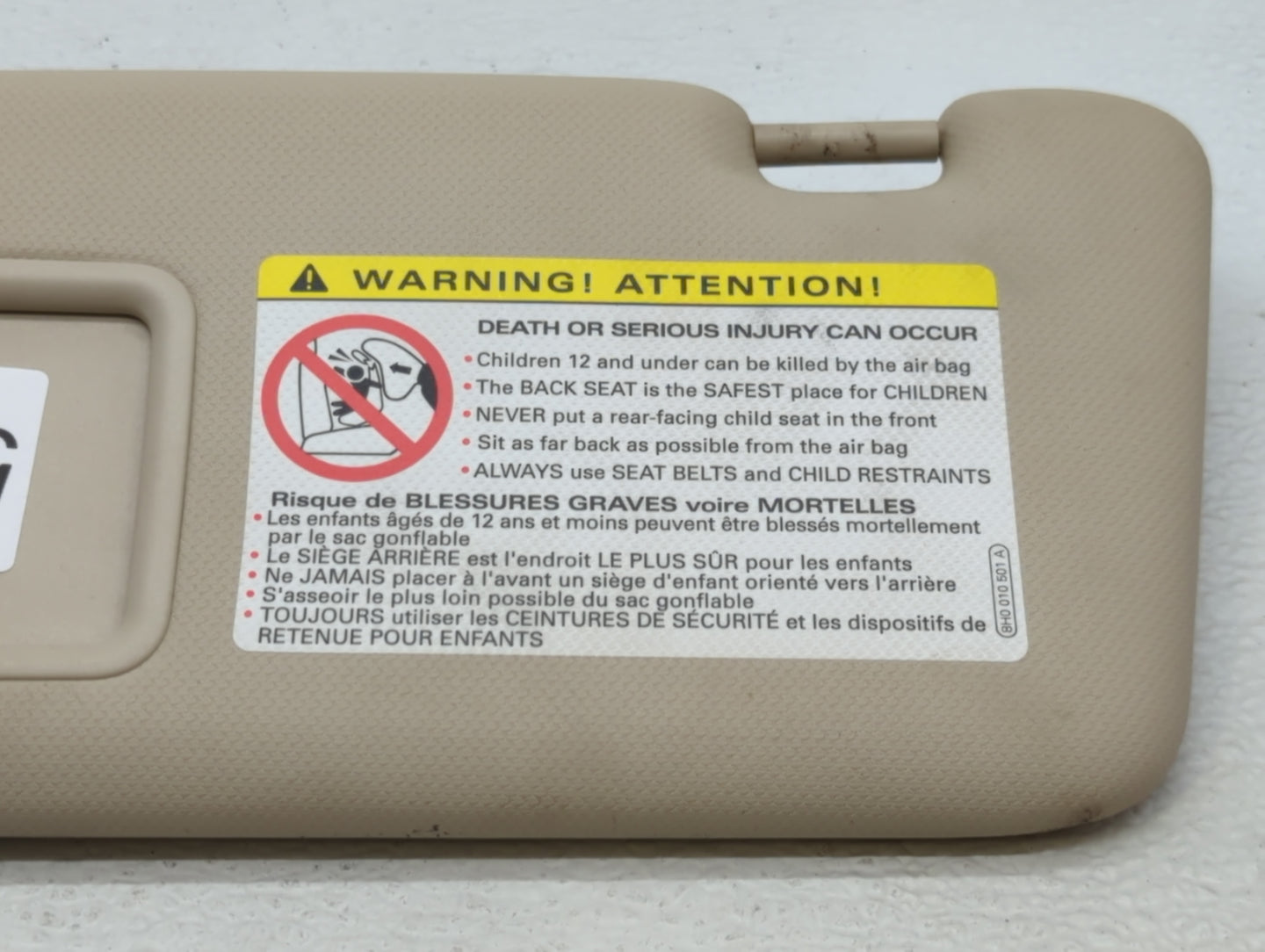 2009-2012 Audi A4 Sun Visor Shade Replacement Driver Left Mirror Fits Fits 2009 2010 2011 2012 OEM Used Auto Parts - Oemused