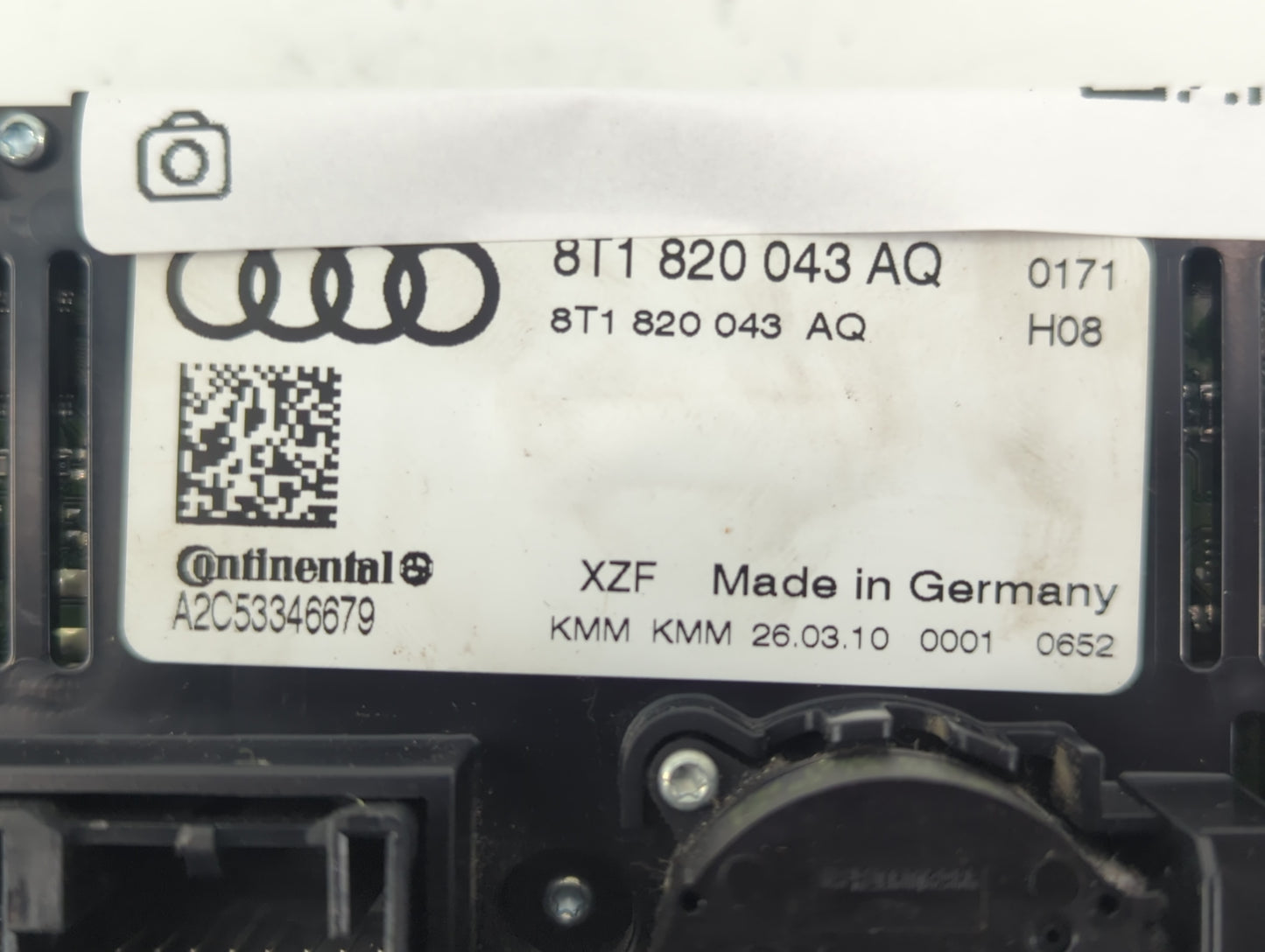 2009-2012 Audi A4 Climate Control Module Temperature AC/Heater Replacement P/N:8T1 820 043 AQ Fits OEM Used Auto Parts - Oem