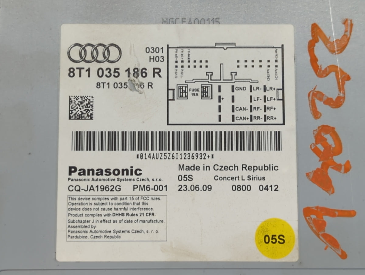 2010 Audi A4 Am Fm Cd Player Radio Receiver 744278 - Oemusedautoparts1.com