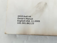 2010 Audi A4 Owners Manual Book Guide P/N:102 561 8K2 23 OEM Used Auto Parts - Oemusedautoparts1.com