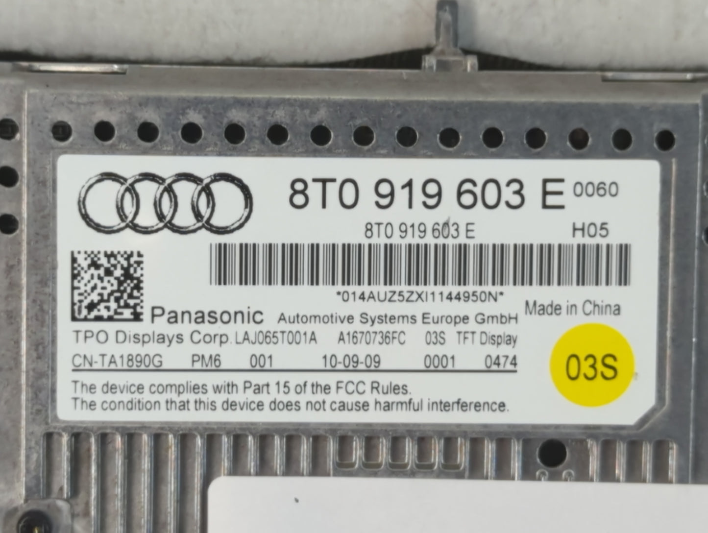 2013-2016 Audi A4 Information Display Screen - Oemusedautoparts1.com