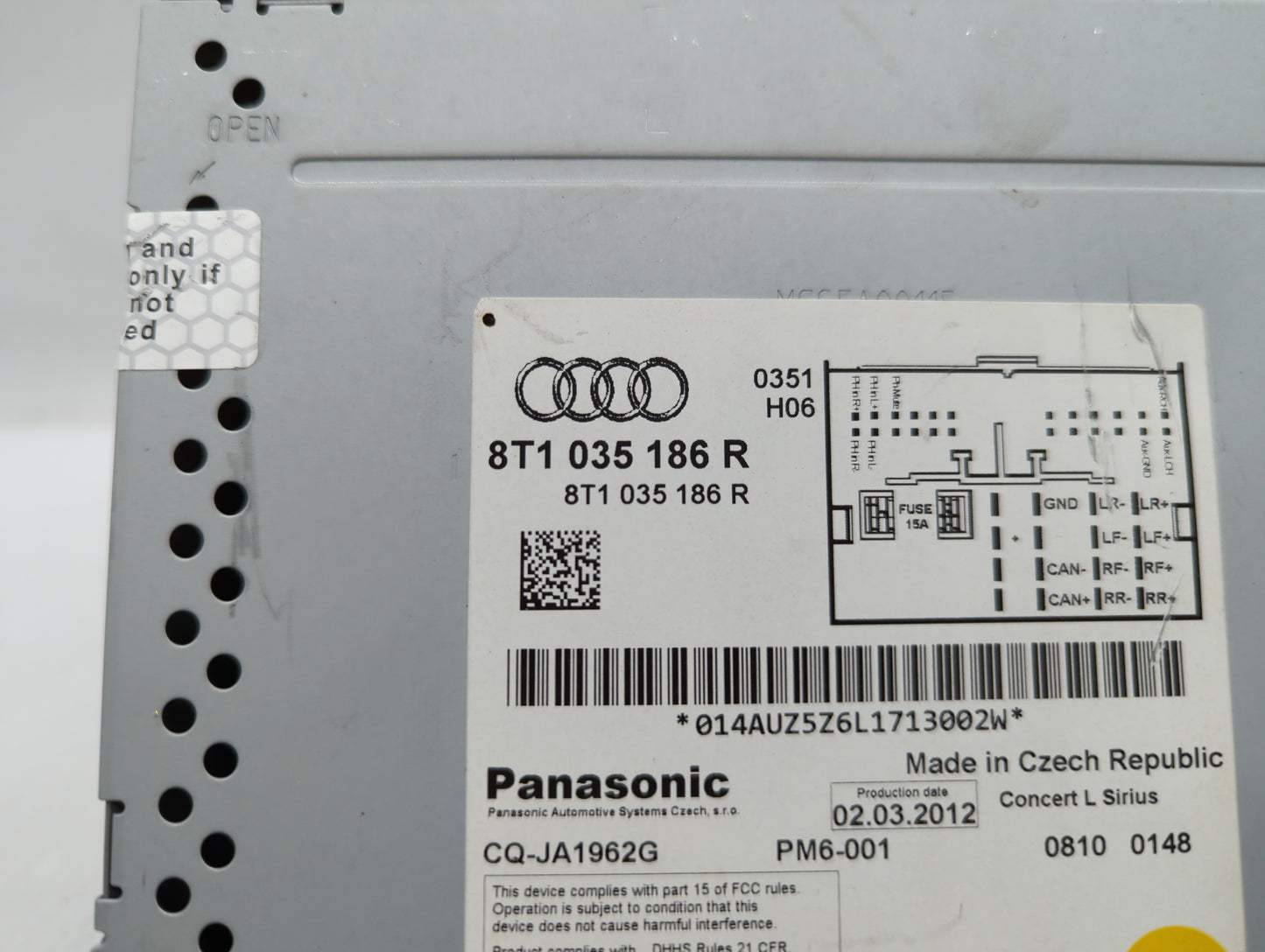 2010-2012 Audi A4 Quattro Am Fm Cd Player Radio Receiver - Oemusedautoparts1.com