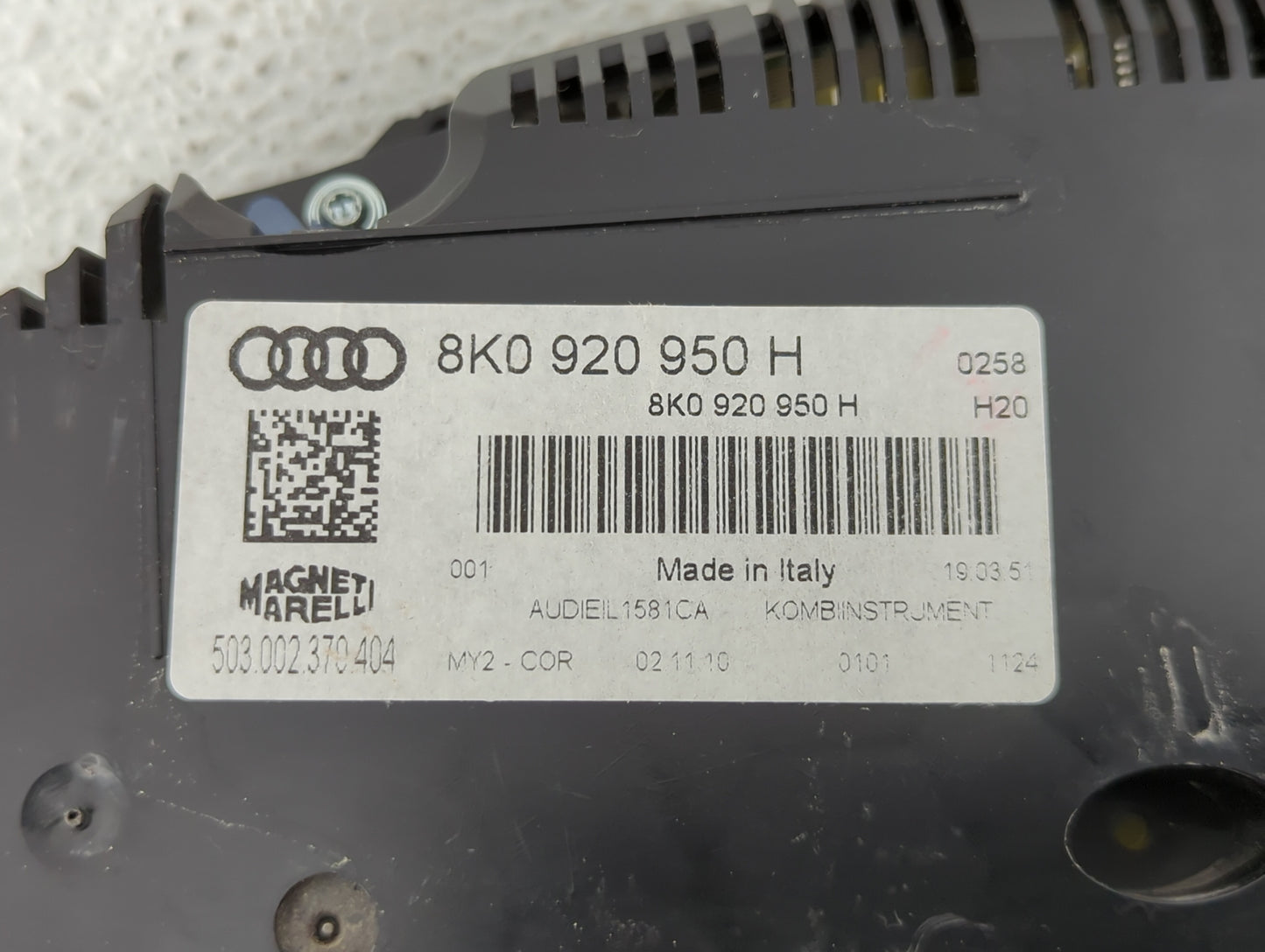 2010-2012 Audi A4 Quattro Instrument Cluster Speedometer Gauges P/N:8K0 920 980 M 8K0920980M Fits Fits 2010 2011 2012 OEM Us