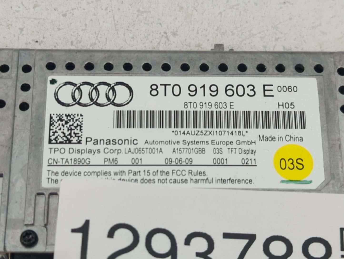 2010-2012 Audi A5 Information Display Screen - Oemusedautoparts1.com