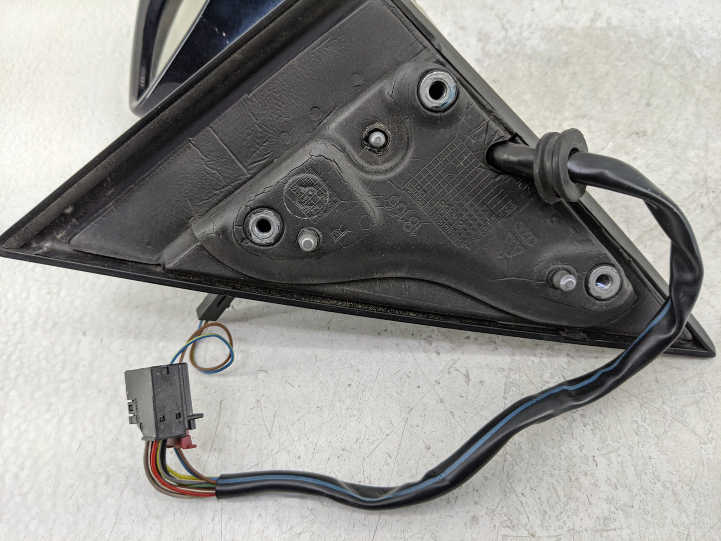 2008-2014 Audi A5 Passenger Right Side View Manual Door Mirror Blue - Oemusedautoparts1.com