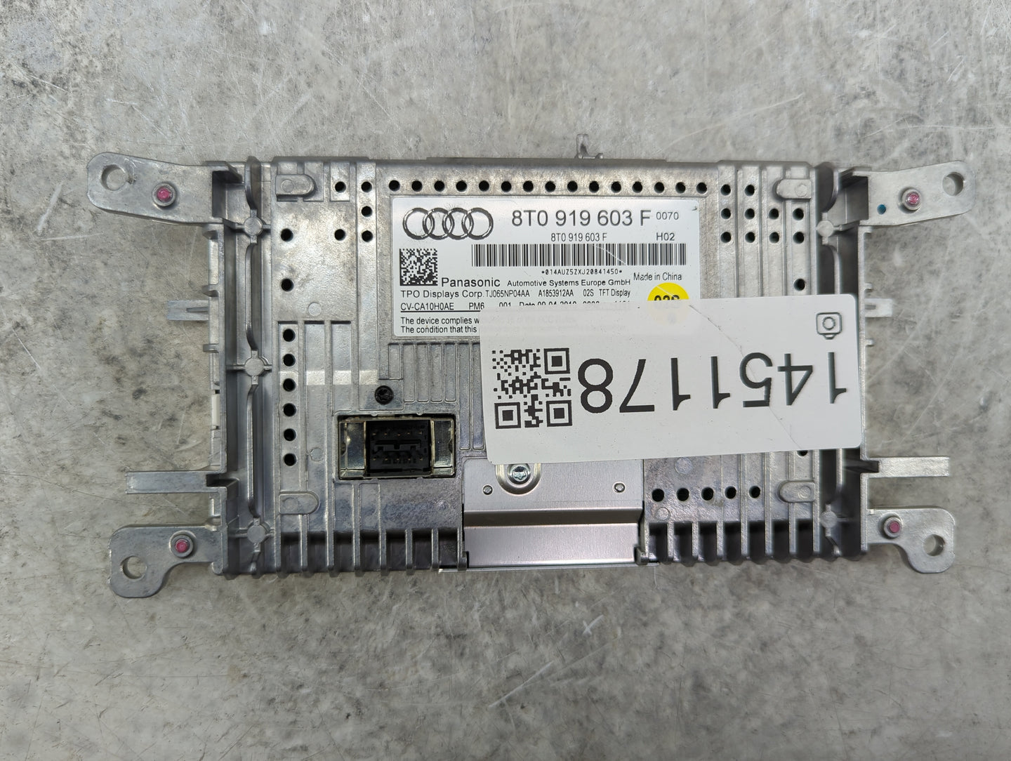 2010 Audi A5 Information Display Screen 1451178 - Oemusedautoparts1.com