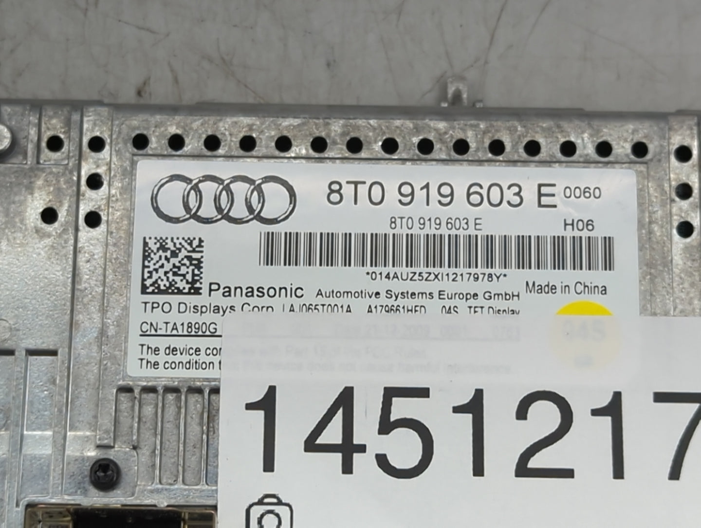 2008-2012 Audi A5 Information Display Screen - Oemusedautoparts1.com