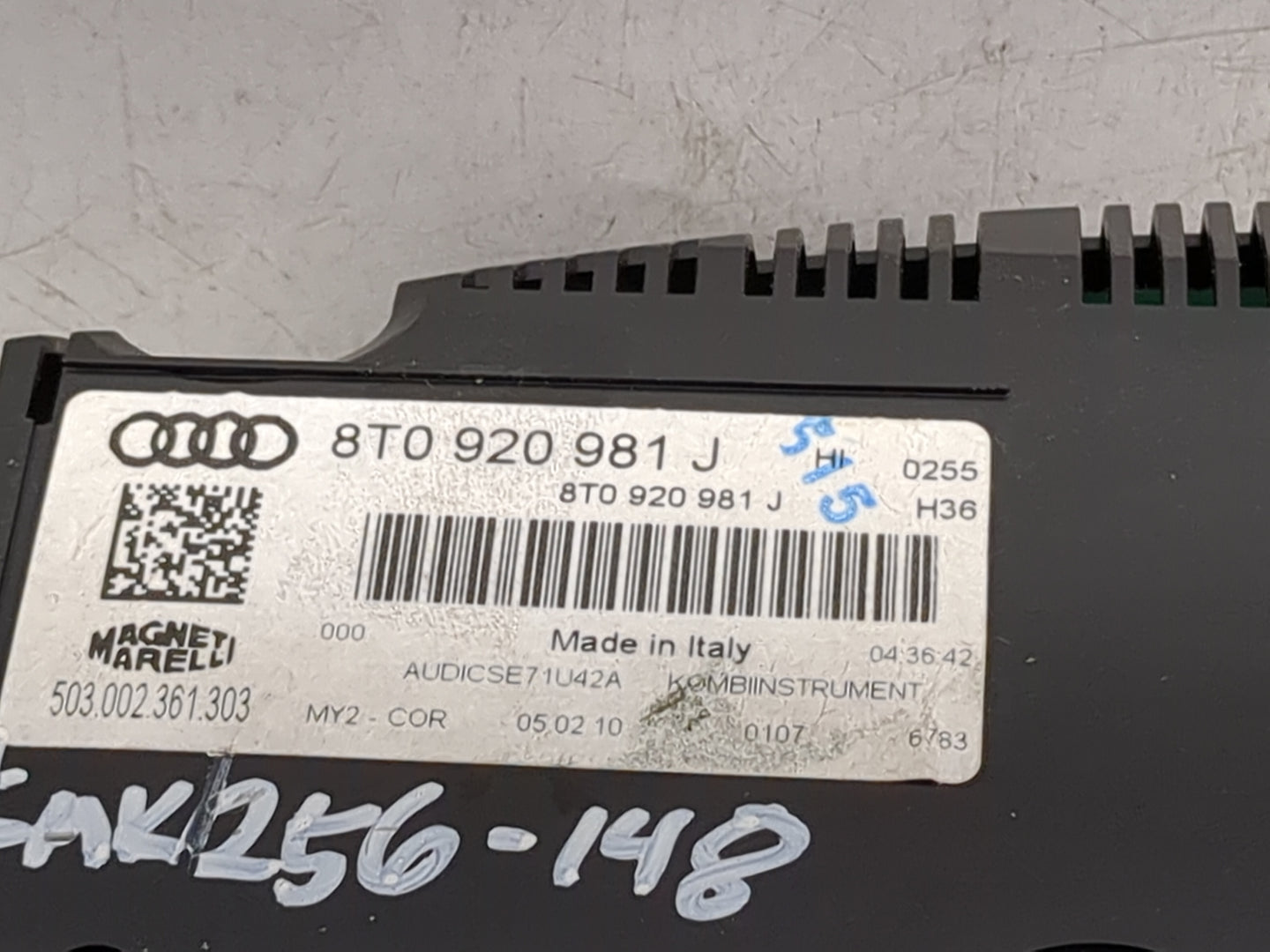 2010 Audi A5 Instrument Cluster Speedometer Gauges P/N:8T0920981J 503002361301 Miles: Fits OEM Used Auto Parts - Oemusedauto