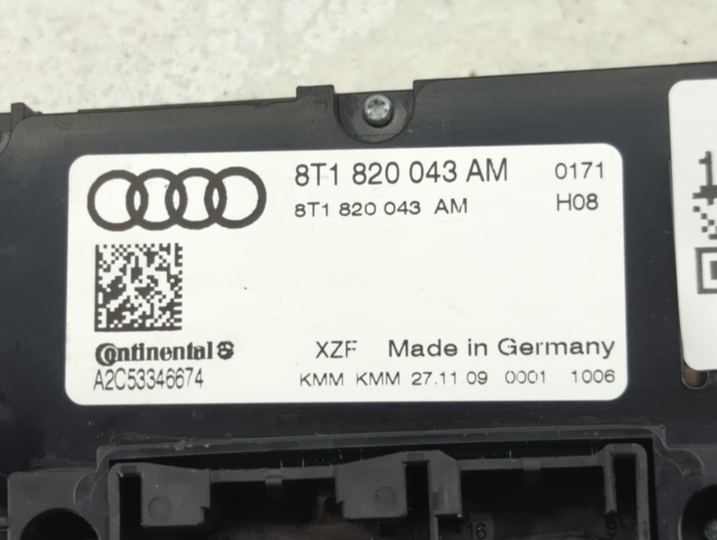 2010-2013 Audi A5 Climate Control Module Temperature AC/Heater Replacement P/N:8T1 820 043 AM Fits Fits 2010 2011 2012 2013 