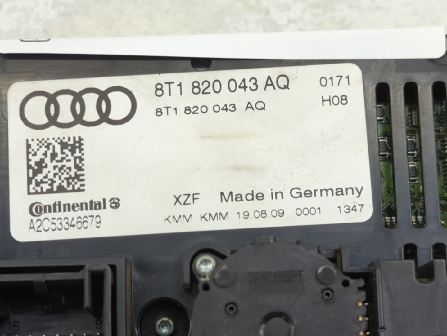 2010-2013 Audi A5 Climate Control Module Temperature AC/Heater Replacement P/N:8T1820043AQ A2C53346679 Fits OEM Used Auto Pa