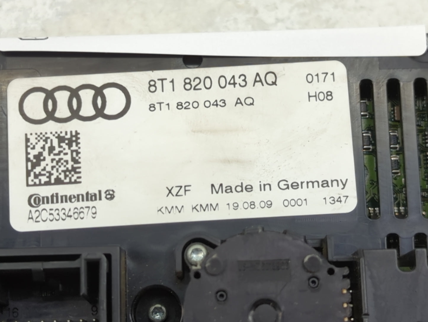 2010-2013 Audi A5 Climate Control Module Temperature AC/Heater Replacement P/N:8T1820043AQ A2C53346679 Fits OEM Used Auto Pa