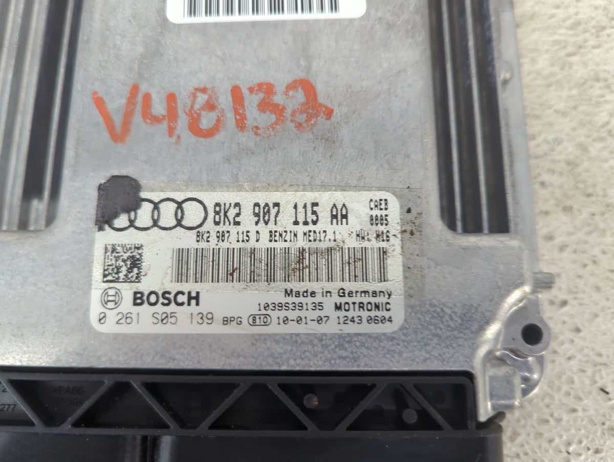 2010 Audi A5 PCM Engine Control Computer ECU ECM PCU OEM P/N:8K2907115AA 0261S05139, 8K2907115D Fits OEM Used Auto Parts - O