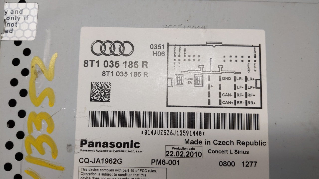 2015-2017 Audi A5 Radio AM FM Cd Player Receiver Replacement P/N:8T1 035 186 R Fits Fits 2010 2011 2012 2013 2014 2015 2016 