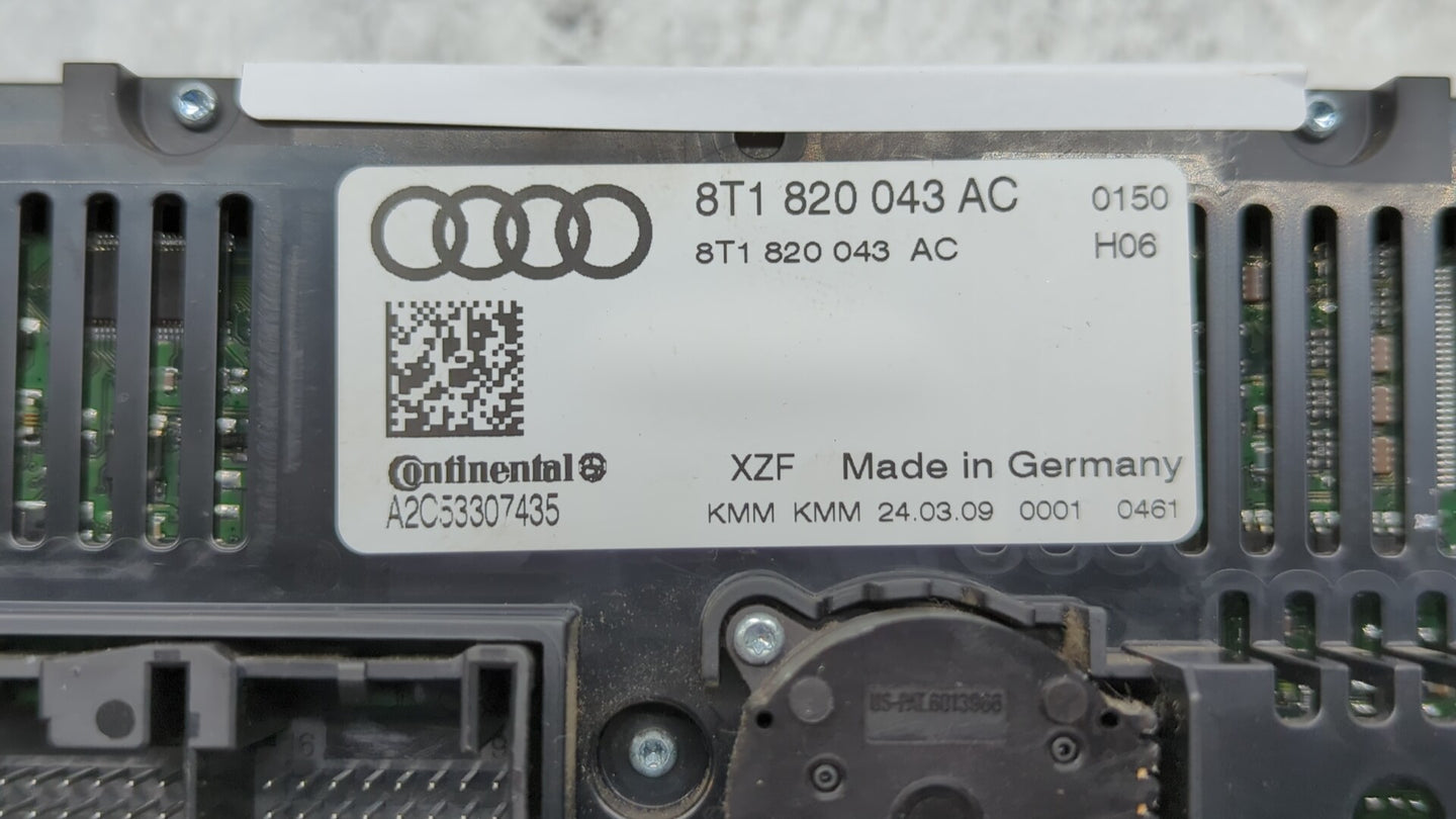 2010-2013 Audi A5 Climate Control Module Temperature AC/Heater Replacement P/N:8T1820043AL 8T1 820 043 AQ Fits OEM Used Auto