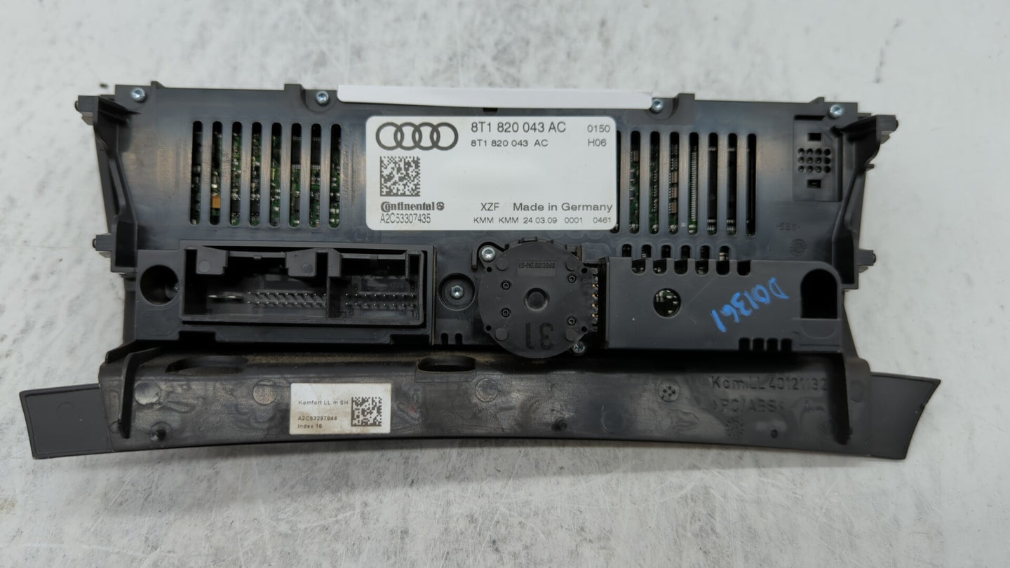 2010-2013 Audi A5 Climate Control Module Temperature AC/Heater Replacement P/N:8T1820043AL 8T1 820 043 AQ Fits OEM Used Auto