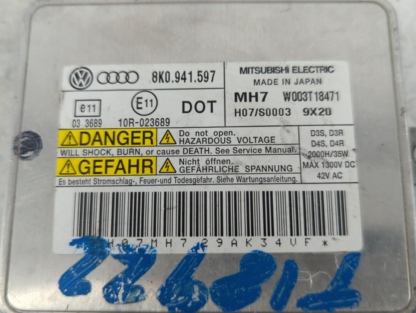 2009-2010 Audi Q5 Headlight Ballast Head Light - Oemusedautoparts1.com