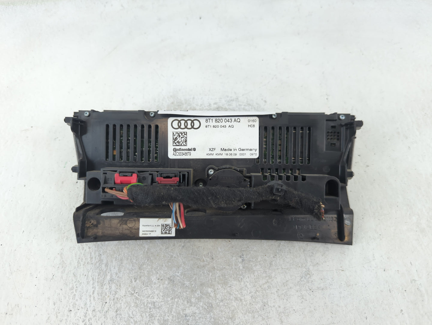 2010-2012 Audi S4 Climate Control Module Temperature AC/Heater Replacement P/N:8T1 820 043 AQ Fits OEM Used Auto Parts - Oem